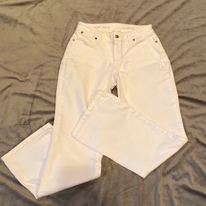 Talbots bootcut white jeans, size 4